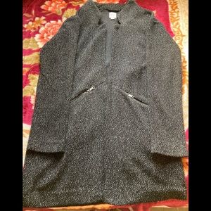 Women’s soft-textured funnel-neck coat
